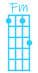 Fm | 1-0-1-3 | Ukulélé